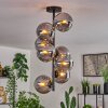 Gastor Lámpara de Techo - Cristal 15 cm Ahumado, 8 luces