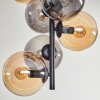 Gastor Lámpara de Techo - Cristal 15 cm Colores ámbar, Ahumado, 8 luces