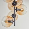 Gastor Lámpara de Techo - Szkło 15 cm Colores ámbar, Transparente, 8 luces