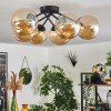 Chehalis Lámpara de Techo - Cristal 15 cm Colores ámbar, 6 luces