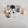 Chehalis Lámpara de Techo - Szkło 10 cm, 12 cm, 15 cm Colores ámbar, Transparente, Ahumado, 6 luces