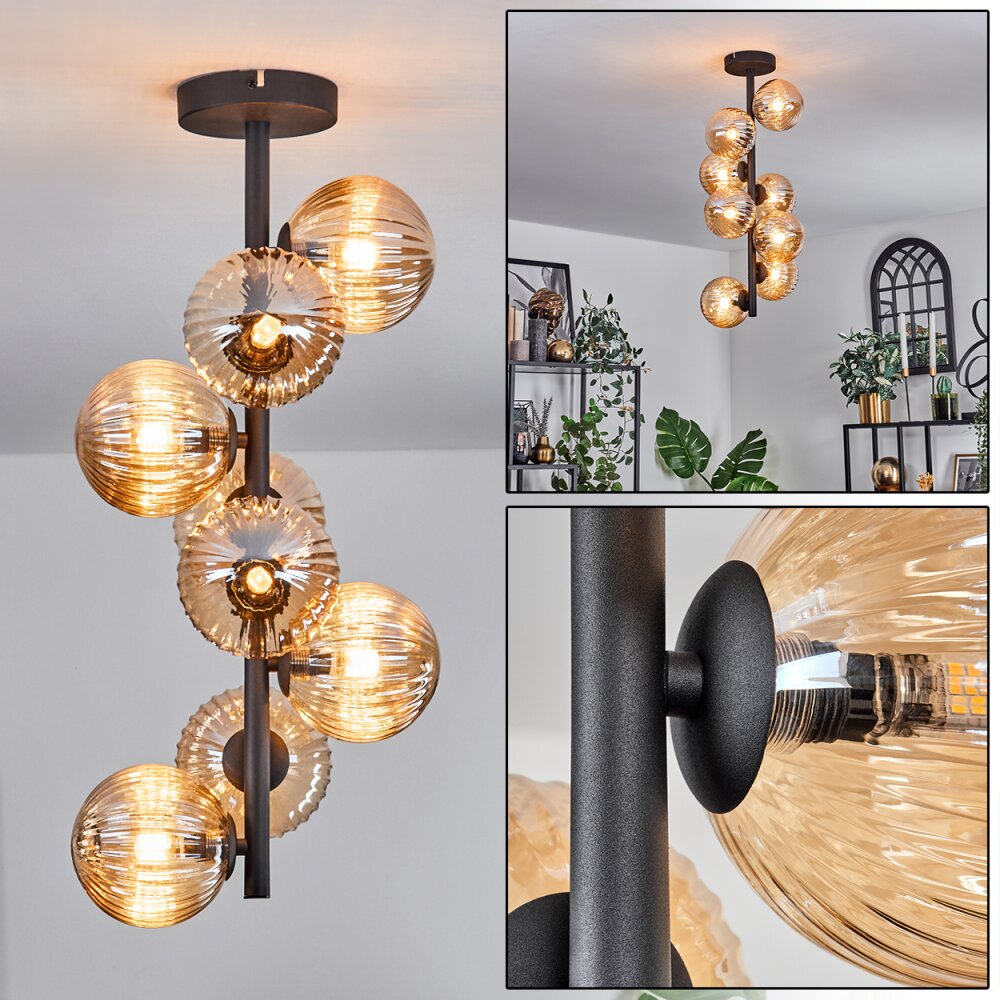 Chehalis Lámpara de Techo - Szkło 12 cm Colores ámbar, 8 luces main product photo