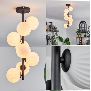 Chehalis Lámpara de Techo - Cristal 12 cm Blanca, 8 luces