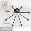Chehalis Lámpara de Techo - Cristal 15 cm dorado, Negro, 8 luces