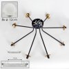 Chehalis Lámpara de Techo - Cristal 12 cm dorado, Negro, 8 luces