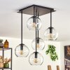 Koyoto Lámpara de Techo - Cristal 15 cm Transparente, 5 luces