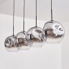 Ripoll Lámpara Colgante - Szkło 30 cm Cromo, Transparente, 4 luces