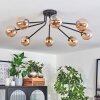 Chehalis Lámpara de Techo - Szkło 10 cm dorado, Negro, 8 luces