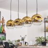Ripoll Lámpara Colgante - Szkło 30 cm dorado, Transparente, 4 luces