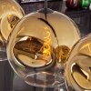 Ripoll Lámpara Colgante - Szkło 30 cm dorado, Transparente, 4 luces