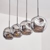 Ripoll Lámpara Colgante - Szkło 30 cm Cromo, 4 luces