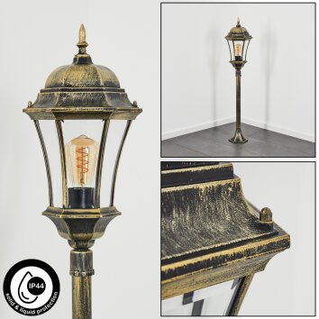 Etoe Poste de Jardín Marrón, dorado, Negro, 1 luz