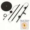Gastor Lámpara de Pie - Cristal 15 cm Colores ámbar, 3 luces