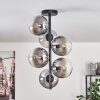 Gastor Lámpara de Techo - Cristal 15 cm Transparente, Ahumado, 6 luces