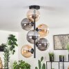 Gastor Lámpara de Techo - Cristal 15 cm Colores ámbar, Ahumado, 6 luces
