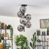 Gastor Lámpara de Techo - Cristal 15 cm Ahumado, 6 luces