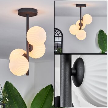 Chehalis Lámpara de Techo - Cristal 12 cm Blanca, 4 luces