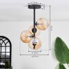 Chehalis Lámpara de Techo - Cristal 12 cm Colores ámbar, 4 luces