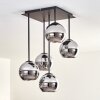 Koyoto Lámpara de Techo - Szkło 15 cm Cromo, 5 luces