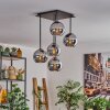 Koyoto Lámpara de Techo - Szkło 15 cm Cromo, 5 luces