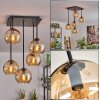 Koyoto Lámpara de Techo - Cristal 15 cm Colores ámbar, 5 luces