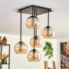 Koyoto Lámpara de Techo - Cristal 15 cm Colores ámbar, 5 luces