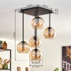 Koyoto Lámpara de Techo - Cristal 15 cm Colores ámbar, 5 luces