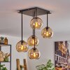 Koyoto Lámpara de Techo - Cristal 15 cm Colores ámbar, 5 luces