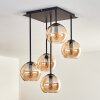 Koyoto Lámpara de Techo - Cristal 15 cm Colores ámbar, 5 luces