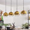 Ripoll Lámpara Colgante - Cristal 25 cm dorado, Transparente, 4 luces