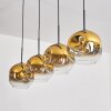 Ripoll Lámpara Colgante - Szkło 25 cm dorado, Transparente, 4 luces