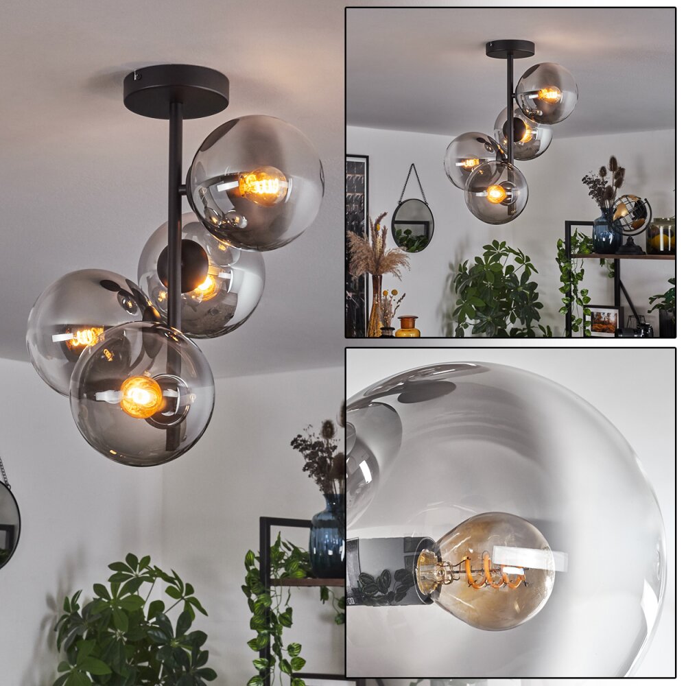 Gastor Lámpara de Techo - Szkło 15 cm Transparente, Ahumado, 4 luces main product photo