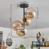 Gastor Lámpara de Techo - Cristal 15 cm Colores ámbar, 4 luces