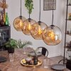 Ripoll Lámpara Colgante - Cristal 30 cm Colores ámbar, 4 luces