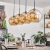 Ripoll Lámpara Colgante - Cristal 30 cm Colores ámbar, 4 luces