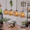 Ripoll Lámpara Colgante - Cristal 30 cm Colores ámbar, 4 luces