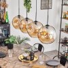 Ripoll Lámpara Colgante - Cristal 30 cm Colores ámbar, 4 luces