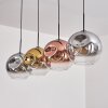 Ripoll Lámpara Colgante - Szkło 30 cm Cromo, dorado, Transparente, Color cobre, Ahumado, 4 luces