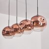 Ripoll Lámpara Colgante - Szkło 30 cm Transparente, Color cobre, 4 luces