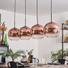 Koyoto Lámpara Colgante - Cristal 30 cm Transparente, Color cobre, 4 luces