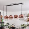 Koyoto Lámpara Colgante - Cristal 30 cm Transparente, Color cobre, 4 luces