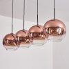 Koyoto Lámpara Colgante - Cristal 30 cm Transparente, Color cobre, 4 luces