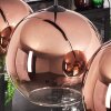Koyoto Lámpara Colgante - Szkło 30 cm Transparente, Color cobre, 4 luces