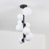 Chehalis Lámpara de Techo - Cristal 10 cm, 12 cm, 15 cm Blanca, 8 luces