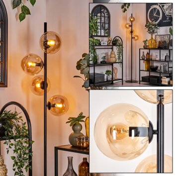 Gastor Lámpara de Pie - Cristal 15 cm Colores ámbar, 4 luces