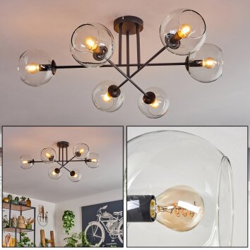 Koyoto Lámpara de Techo - Cristal 15 cm Transparente, 6 luces