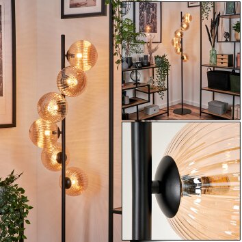 Remaisnil Lámpara de Pie - Cristal 15 cm Colores ámbar, 6 luces