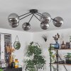Gastor Lámpara de Techo - Cristal 15 cm Ahumado, 6 luces