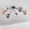 Gastor Lámpara de Techo - Cristal 15 cm Colores ámbar, Transparente, Ahumado, 6 luces