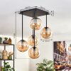 Gastor Lámpara de Techo - Szkło 15 cm Colores ámbar, 5 luces